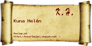Kuna Helén névjegykártya